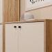 Kommode >KENDRAY< in Mauvelle Eiche Dekor / Sand - 83,7x98,3x34,9cm (BxHxT)
