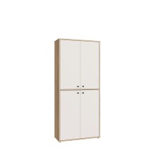 Schuhschrank >KENDRAY< in Mauvelle Eiche Dekor / Sand - 83,7x191,1x34,9 (BxHxT)