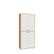 Schuhschrank >KENDRAY< in Mauvelle Eiche Dekor / Sand - 83,7x191,1x34,9 (BxHxT)