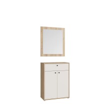 Garderoben-Set >KENDRAY< (2er-Set) in Eiche Dekor / Sand - 73,7x200x34,9 (BxHxT)