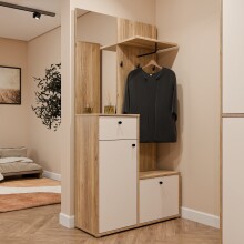 Kompaktgarderobe >KENDRAY< in Mauvelle Eiche Dekor...