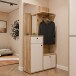 Kompaktgarderobe >KENDRAY< in Mauvelle Eiche Dekor / Sand - 95,8x190,7x34,9 (BxHxT)