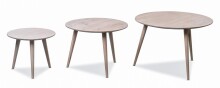 Beistelltisch >Oslo< in bianco, Wildeiche - 45x60cm (HxD)