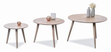 Couchtisch >Oslo< in bianco, Wildeiche massiv - 50x75cm (HxD)