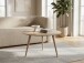Couchtisch >Oslo< in bianco, Wildeiche massiv - 50x75cm (HxD)