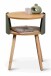 Beistelltisch >Sandro< in Eiche Dekor / grün, MDF Dekor Eiche - 55x40cm (HxD)
