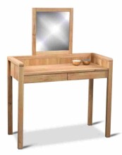 Schminktisch >Riga< in Wildeiche, Massivholz, geölt - 75x45cm (HxT)