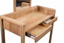 Schminktisch >Riga< in Wildeiche, Massivholz, geölt - 75x45cm (HxT)