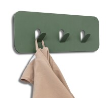 Garderobenleiste >Tilly< in grün, Metall  - 30x10x3cm (BxHxT)