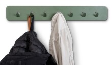 Garderobenleiste >Tilly< in grün, Metall - 70x10x3cm (BxHxT)