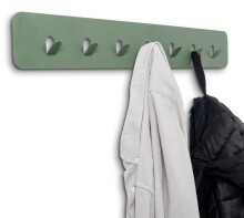 Garderobenleiste >Tilly< in grün, Metall - 70x10x3cm (BxHxT)