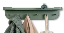 Wandgarderobe >Jil< in grün, Metall -...