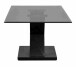 Couchtisch >Tara< in schwarz, Metalls/MDF/Glas - 122x46x61cm (BxHxT)