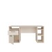 Schreibtisch >TEZAUR< in sandfarbig - 160x75,7x72cm (BxHxT)