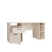 Schreibtisch >TEZAUR< in sandfarbig - 160x75,7x72cm (BxHxT)