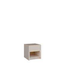 Nachtkommode >SQUERE< in Mauvelle Eiche Dekor / Sand - 40,6x43x41,7cm (BxHxT)