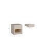 Nachtkommode >SQUERE< in Mauvelle Eiche Dekor / Sand - 40,6x43x41,7cm (BxHxT)