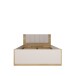 Bett >SQUERE< in Mauvella Eiche Dekor / Sand - 125,8x90x205,2cm (BxHxT)