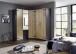 Eckkleiderschrank >Butte< in Eiche Artisan Dekor / grau - 176x197x176 (BxHxT)