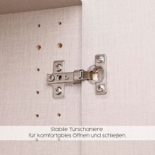 Eckkleiderschrank >Butte< in Eiche Artisan Dekor / grau - 266x197x176 (BxHxT)