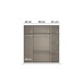Eckkleiderschrank >Butte< in Eiche Artisan Dekor / grau - 266x197x176 (BxHxT)