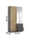 Drehtürenschrank >Butte< in Eiche Artisan Dekor / grau - 91x197x54 (BxHxT)