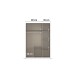 Drehtürenschrank >Butte< in Eiche Artisan Dekor / grau - 136x197x54 (BxHxT)