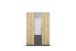 Drehtürenschrank >Butte< in Eiche Artisan Dekor / grau - 136x197x54 (BxHxT)