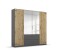 Drehtürenschrank >Butte< in Eiche Artisan Dekor / grau - 181x197x54 (BxHxT)