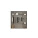 Drehtürenschrank >Butte< in Eiche Artisan Dekor / grau - 181x197x54 (BxHxT)