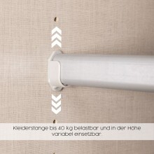 Drehtürenschrank >Butte< in Eiche Artisan Dekor / grau - 91x197x55 (BxHxT)