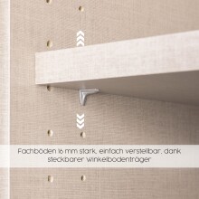 Drehtürenschrank >Butte< in Eiche Artisan Dekor / grau - 181x197x55 (BxHxT)