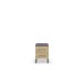 Nachtkommode >Butte< in Eiche Artisan / grau metallic - 40x53x42 (BxHxT)