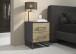 Nachtkommode >Butte< (2er-Set) in Eiche Artisan / grau - 40x53x42 (BxHxT)