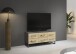Lowboard >Butte< in Eiche Artisan / grau metallic - 120x53x42 (BxHxT)