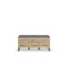 Lowboard >Butte< in Eiche Artisan / grau metallic - 120x53x42 (BxHxT)