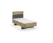 Bett >Butte< in grau metallic / Eiche Artisan Dekor - 95x101x207 (BxHxT)