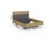 Bett >Butte< in grau metallic / Eiche Artisan Dekor - 145x101x207 (BxHxT)