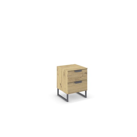 Nachtkommode >Aditio Box< in Eiche Artisan Dekor - 40x53x44 (BxHxT)