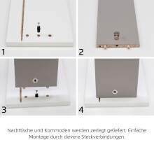 Kombikommode >Aditio Box< in Eiche Artisan Dekor - 120x92x44 (BxHxT)