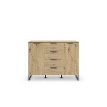 Kombikommode >Aditio Box< in Eiche Artisan Dekor - 120x92x44 (BxHxT)