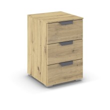 Nachtkommode >Aditio Box< in Eiche Artisan Dekor -...