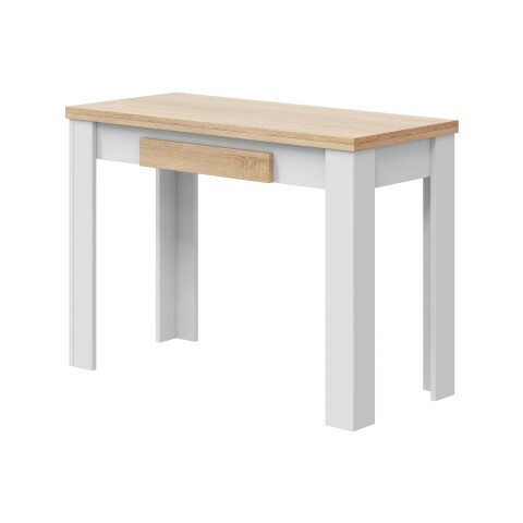 Klapptisch >Clapp< in Weiß / Eiche Dekor - 110x79/77,5x50/100 (BxHxT)