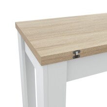Klapptisch >Clapp< in Weiß / Eiche Dekor - 110x79/77,5x50/100 (BxHxT)