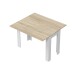 Klapptisch >Clapp< in Weiß / Eiche Dekor - 110x79/77,5x50/100 (BxHxT)