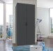 Falttürenschrank >OXFORD< in GRAPHIT - 100x216x58cm (BxHxT)