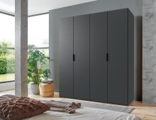 Falttürenschrank >OXFORD< in GRAPHIT -...