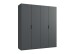 Falttürenschrank >OXFORD< in GRAPHIT - 200x216x58cm (BxHxT)