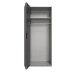 Falttürenschrank >OXFORD< in GRAPHIT mit SPIEGEL - 100x216x58cm (BxHxT)