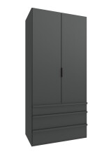 Falttürenschrank >OXFORD< in GRAPHIT mit...